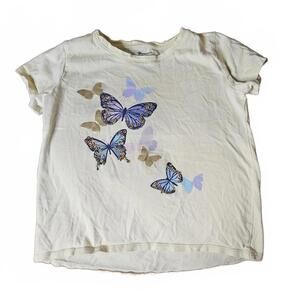 American Eagle Girls' Butterfly Print T-Shirt Size 7/8